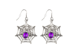 Paire Pendants d'oreille Purple widow