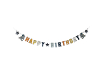 Guirlande de lettre en carton Espace 'Happy Birthday' (250 cm)