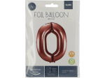 Ballon aluminium Chiffre 0 Bronze - 86 cm