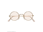 "LUNETTES DORES AVEC VERRES" forme ronde