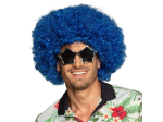 Perruque Afro Bleu