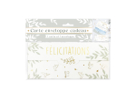 Carte cadeau et enveloppe "colombe félicitations"