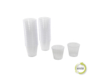 SET DE 50 VERRINES EN PLASTIQUE REUTILISABLE BASIC 30ML TRANSPARENT