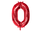 Ballon en aluminium '0' rouge