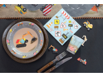 Assiette En chantier Multicolore Ø 22.5 cm Sachet de 10 pièces