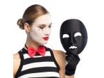 Pc. Masque visage Mime noir