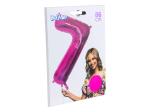 Ballon en aluminium '7' rose