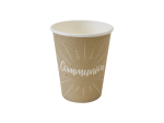 Gobelet en carton "Communion" effet kraft impression blanche