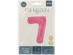 Ballon Chiffre 7 Rose Mat 86cm