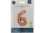 Ballon Chiffre 6 Rose Gold 86cm