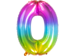 Ballon Chiffre 0 Multicolore 86cm