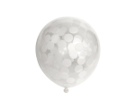 Ballon Transparent - Confetti Blanc