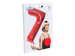 Ballon en aluminium '7' rouge