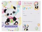 Carte invitation Panda Multicolore