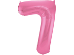 Ballon Chiffre 7 Rose Mat 86cm