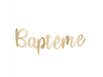 Guirlande lettres "Baptême" or