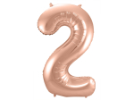 Ballon Chiffre 2 Rose Gold 86cm