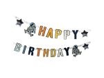 Guirlande de lettre en carton Espace 'Happy Birthday' (250 cm)