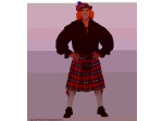 ECOSSAIS (kilt, chapeau avec cheveux)