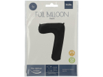 Ballon aluminium Chiffre 7 Noir Mate Métallique - 86 cm