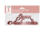 Décoration de table Anniversaire Métallisée - Couleur : Rose Gold