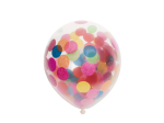 Ballon Transparent - Confetti Multicolore