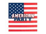 Set 20 Serviettes en papier 'AMERICAN PARTY' america USA