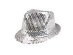 Pc. Chapeau Popstar sequins argent